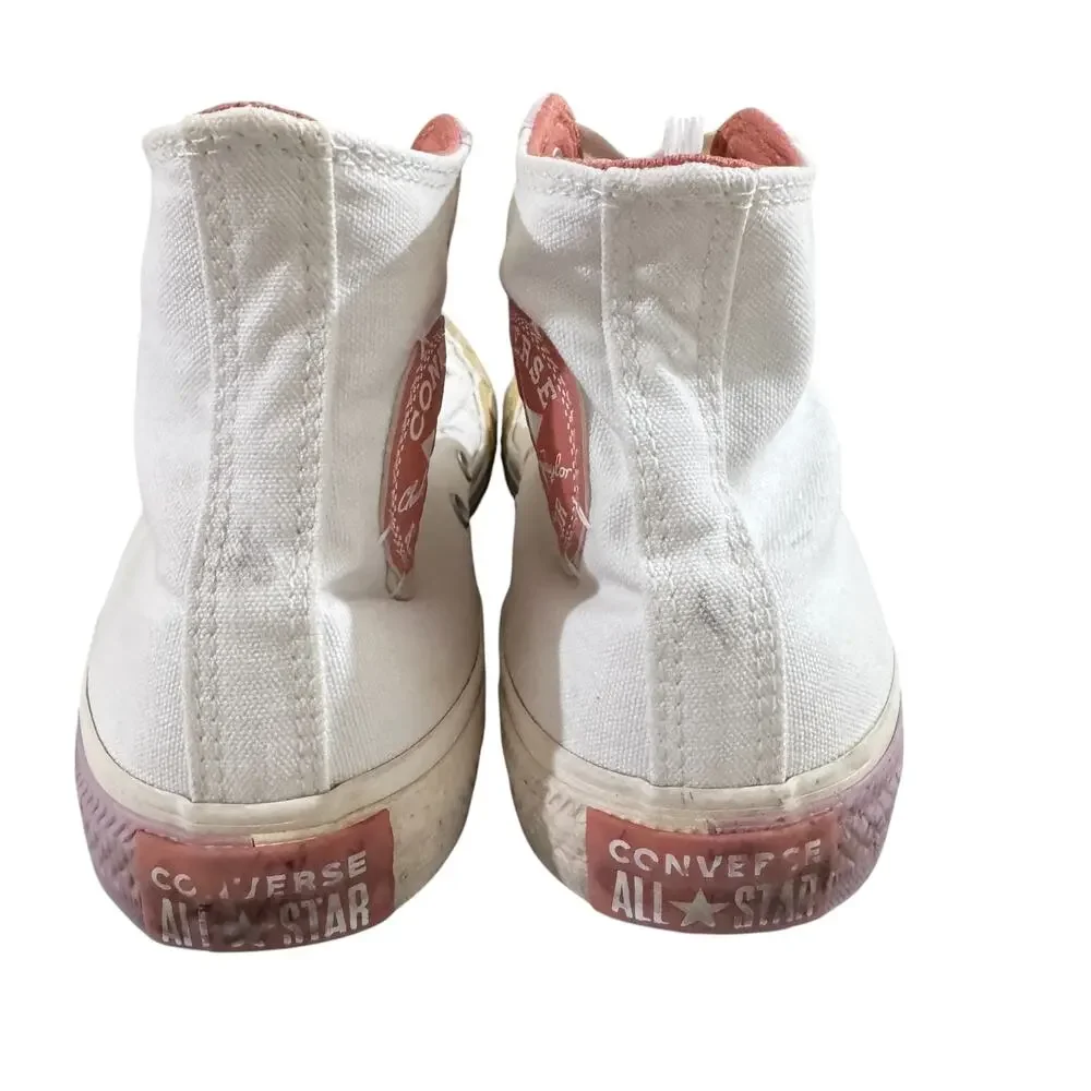 Converse Chuck Taylor All Star Hi Top Sneaker Women 7 White Upper Canvas 572442F